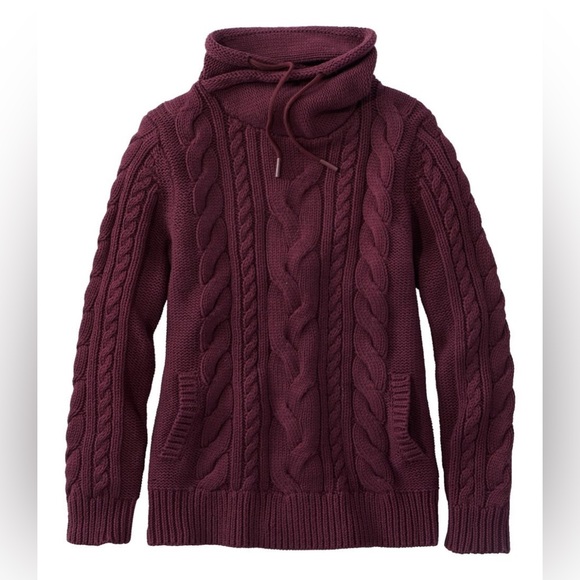 L.L. Bean Sweaters - Women's Double L® Mixed-Cable Sweater, Funnelneck